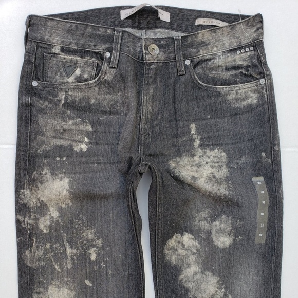 New Men's GUESS Slim Straight Jeans sz 32 - Picture 3 of 7